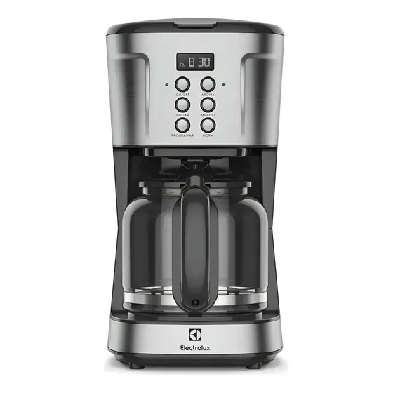 Cafeteira Eletrica Electrolux Inox Grande 38 Xícaras Experience (ecm30) Digital Com Programação Automática 110v
