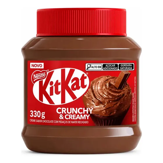 Pote Creme Chocolate Crocante Kit Kat Crunchy & Creamy 330g Nestlé