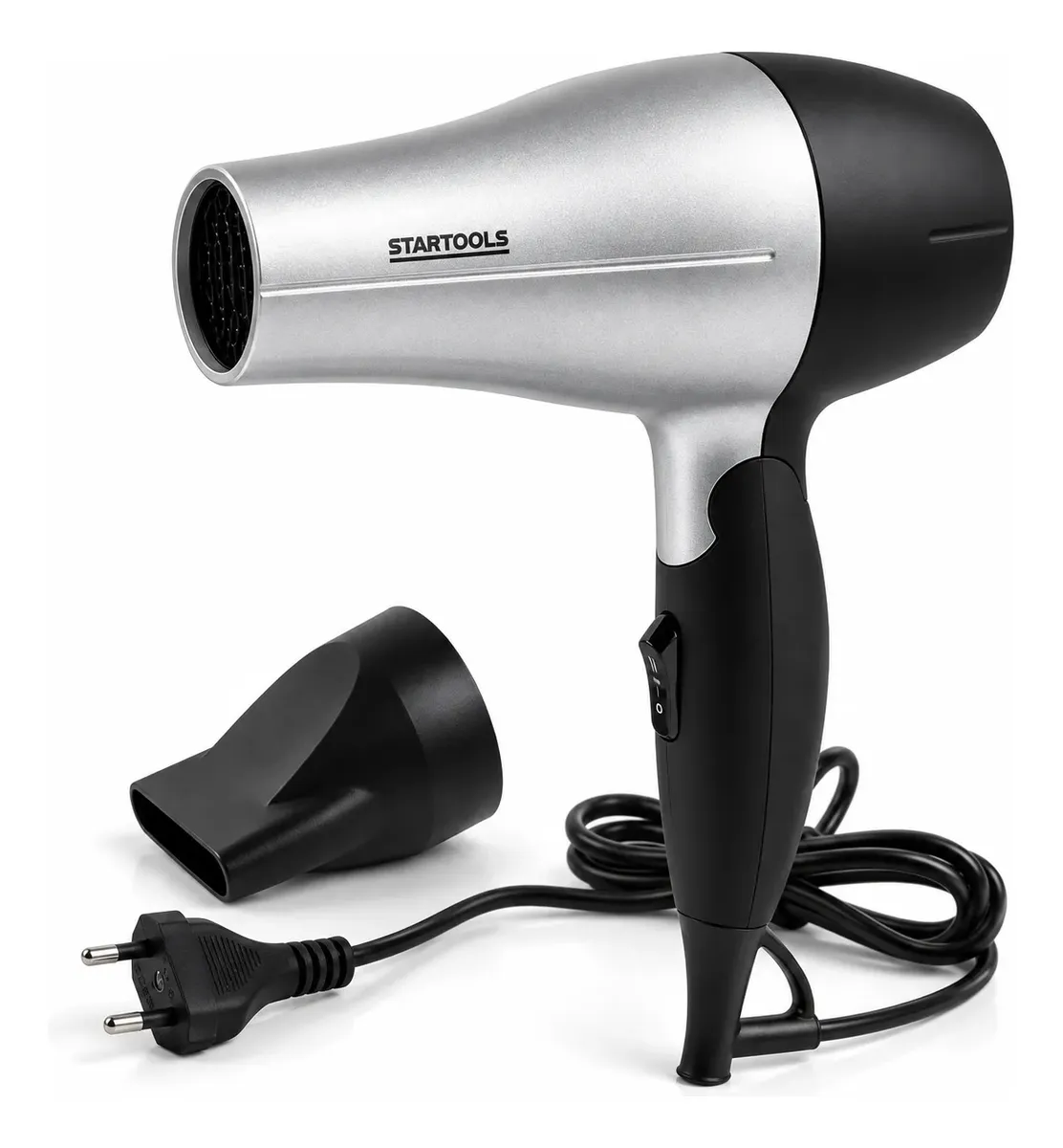 Secador De Cabelo Portátil 1200w Bivolt - Cinza Secador De C Secador De Cabelo Portátil 1200w Bivolt 127/220v
