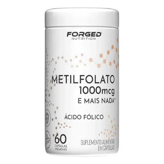 Metilfolato 1000mcg Ácido Fólico - Forged Nutrition 60 Cápsulas Sem Sabor