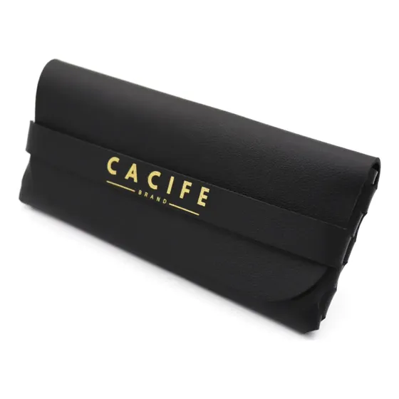 Case De Courino P/ Oculos De Sol, Armação, Protetor Premium Preto