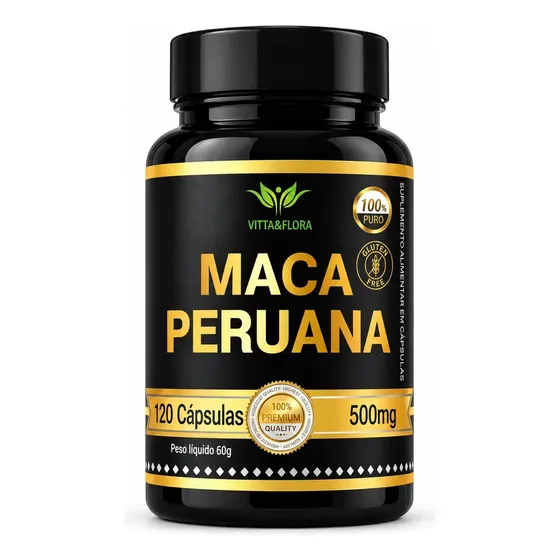 Maca Peruana Original Pura 120 Capsulas Vitta&flora Maca Amarela Importada