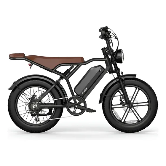 Bicicleta Elétrica Duos Bike E-vok 1000w Bateria De Lítio Preto