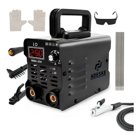 Máquina De Solda Adeske Mma-250 Inversora 250a Com Display Digital Preto 127v