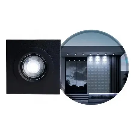 Spot Luminária Slim Sobrepor De Teto Beiral Fachada Em Alumínio Led 7w Branco Frio Externo E Interno Starlumen St3250 - Preto
