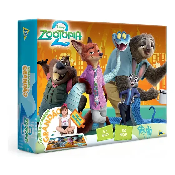 Toyster - Disney: Zootopia 2 - Quebra-Cabeça de Chão 120 Peças - JAK