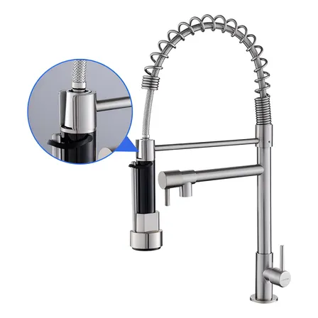 Torneira Bancada Gourmet Cozinha Flexivel Cro Escovado 304 Prateado Winda