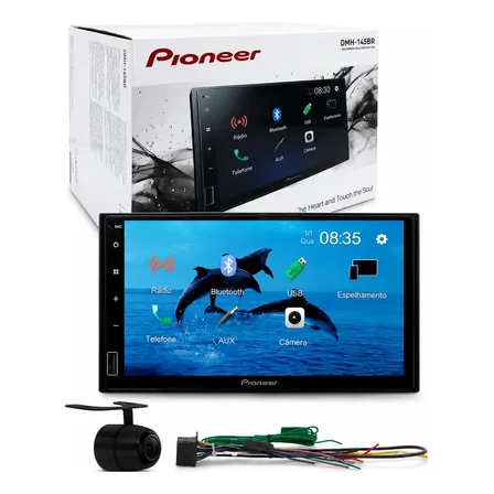 Multimídia Pioneer Dmh-145br Bluetooth Espelhamento Câmera Preto