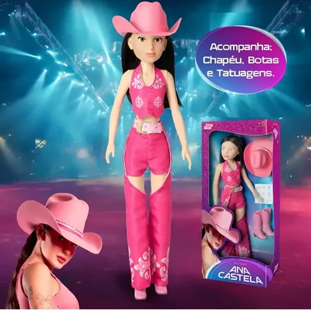 Boneca Ana Castela 1291 Baby Brink com Acessórios +3