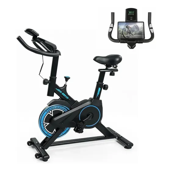 Bicicleta Spinning Ergométrica Mecânica New Speed Q20 Treino Azul/preto