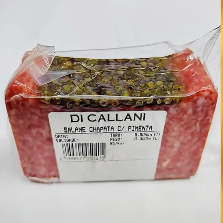 300g Salame Espanhol Chapata Casaponsa Com Pimenta Verde