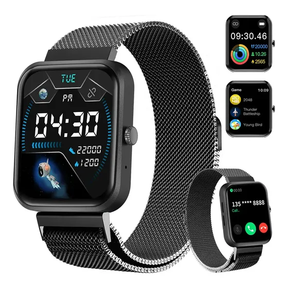 Smartwatch PEJE HWX06 Tela Touch HD 1.83" IP68 À Prova d'Água Bluetooth Chamadas 120+ Modos Esportivos Masculino e Feminino para Android iOS
