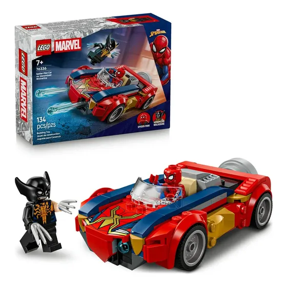 Carro Lego® Marvel Spider-man Vs. Wolverine Venomized 76336 134 Blocos E Figuras Para Montar