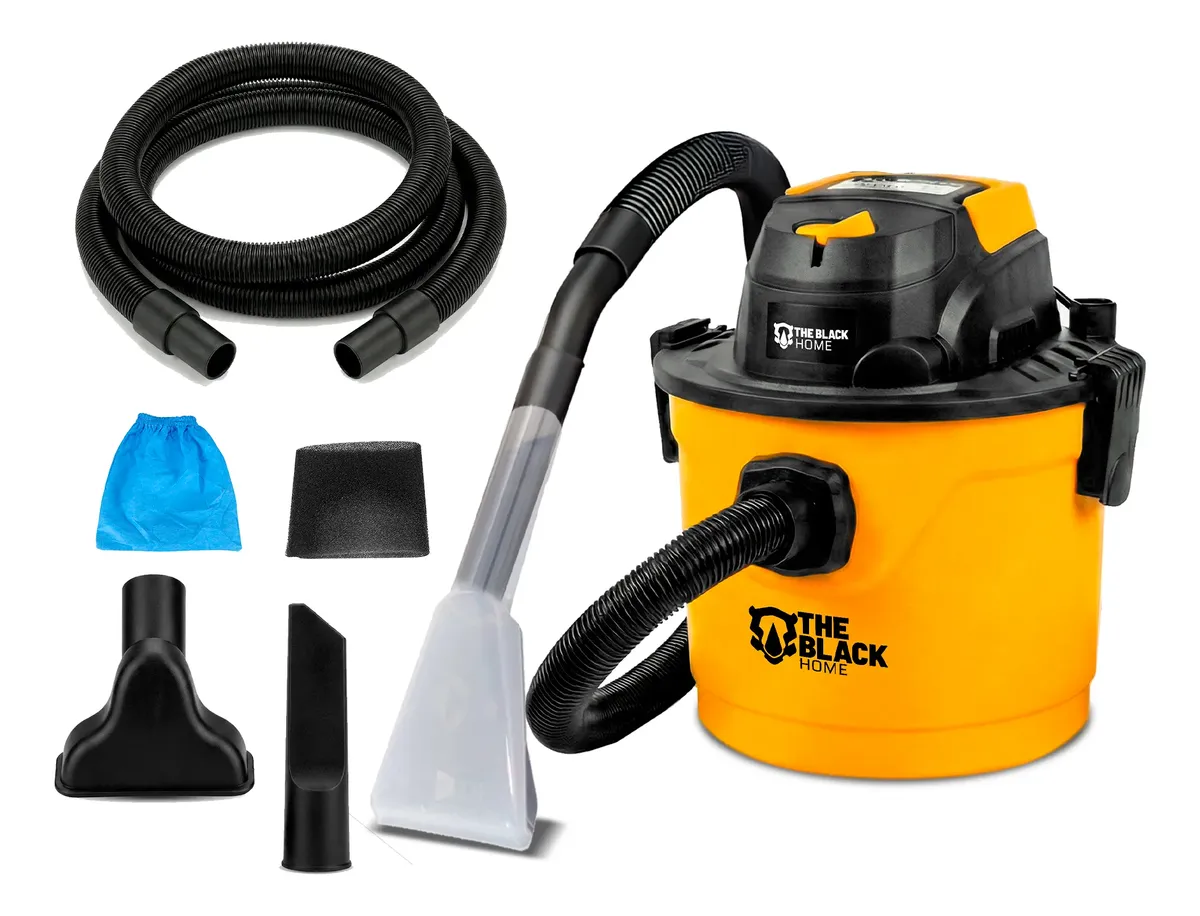 Aspirador De Pó E Água Soprador 127v 600w 10l Bico Extrator Amarelo E Preto 127v