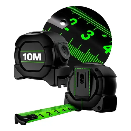 Trena 10m Fita Métrica Fluorescente Profissional Aço Com Trava Automática Autotrava 25mm Marca Colpaq