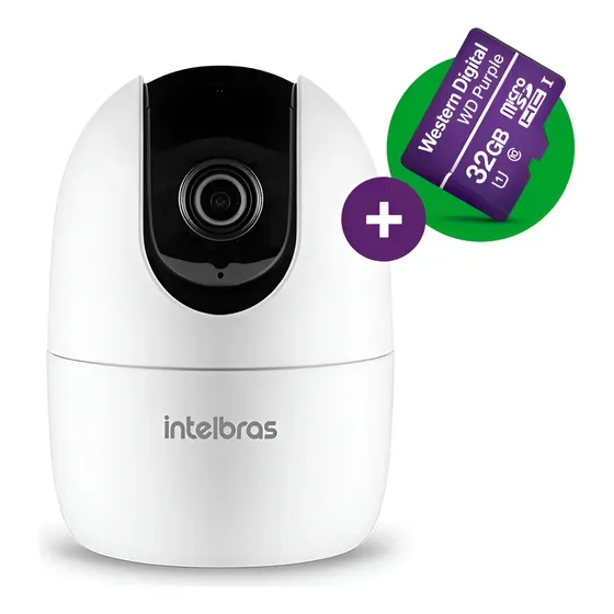 Câmera Intelbras Im4 3mp Wifi Mibo Full Hd 360o Cartão 32gb Branco