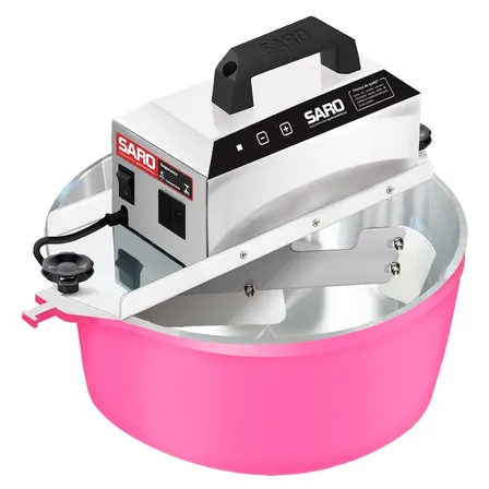 Panela Mexedora Automática Saro Pa10rk 10 Litros Rosa/inox Para Doces E Massas, Regulador Digital, Certificação Inmetro, Ideal Para Produção Profissional