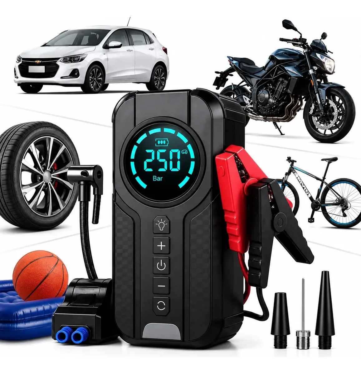 Powerbank Carregador Veicular Auxiliar De Partida Calibrador