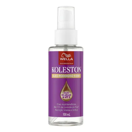Óleo Poderoso 9 Em 1 Wella Koleston 100ml Frizz Brilho Elixir Nutrição Capilar