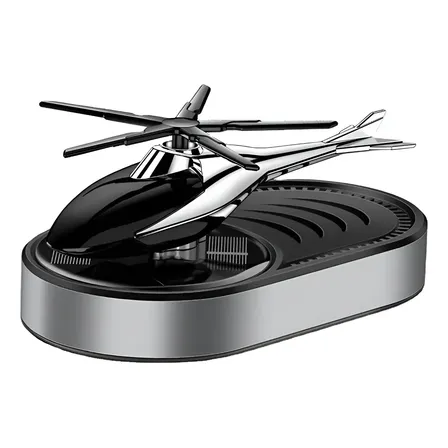 Helicóptero Aromatizador Solar Veicular Cheirinho Para Carro Cor Prateado Fragrância Gardênia