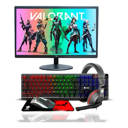 Monitor Led 19,5 Polegadas + Kit Teclado E Mouse Gamer C Fio Preto 127/220v