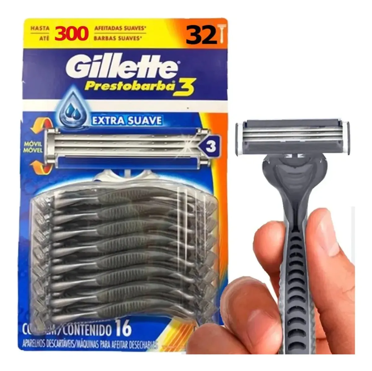 Aparelho Barbeador Gillette Prestobarba 3 Comfortgel Com 16