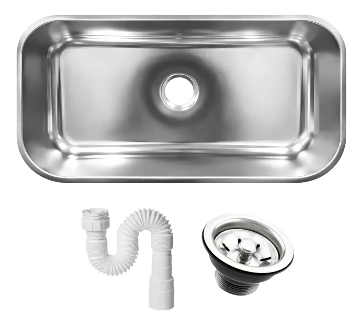 Cuba Aço Inox American Steel N°2-17 Extra Funda Fosco 56x34 Pré Polido Fosco