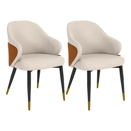 Kit 2 Cadeiras De Jantar Estofada Milano Design Italiano