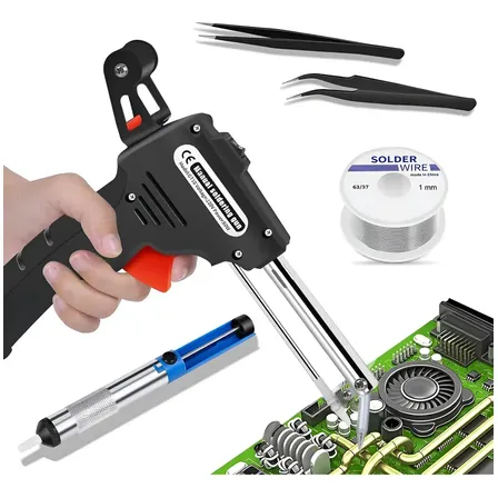 Kit Ferro De Solda 60w Com Estanho Automático Profissional 220v