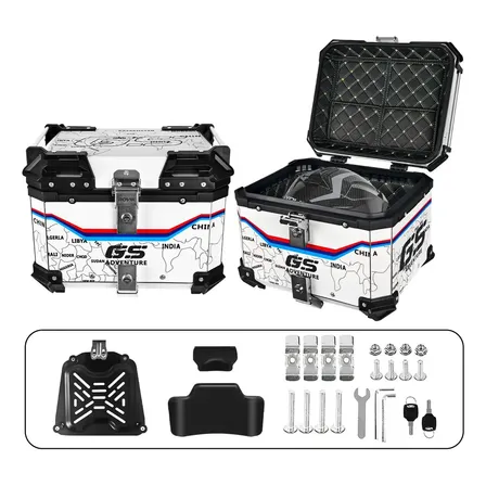 Bauleto Aluminio 45l Reforçado C/base De Fixação Univers Cor Branco