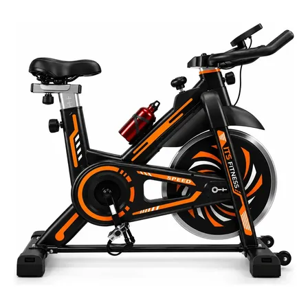 Bicicleta ergométrica spinning ITS Fitness Pro 818 cor preto laranja
