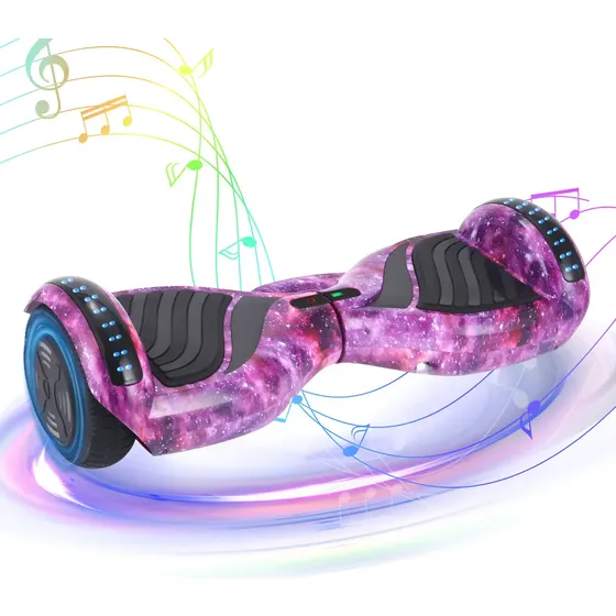 Hoverboard Skate Elétrico Baka Sport 6.5" Galaxia Roxo Com Bluetooth e Autoequilíbrio