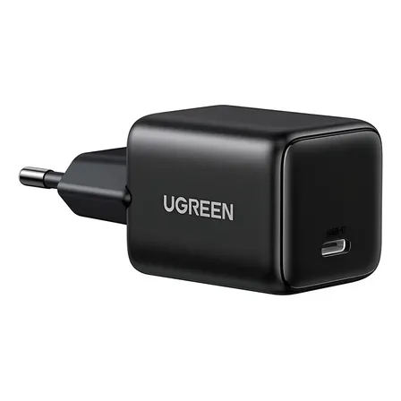 Carregador Ugreen 20w Usb-c Gan Pd3.0 Qc4 Rápido Preto