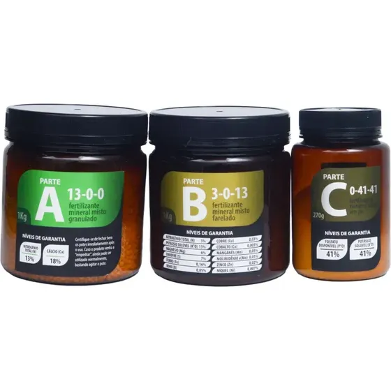 Kit Fertilizante Easycoco Mineral para Cultivo em Coco A+B+C