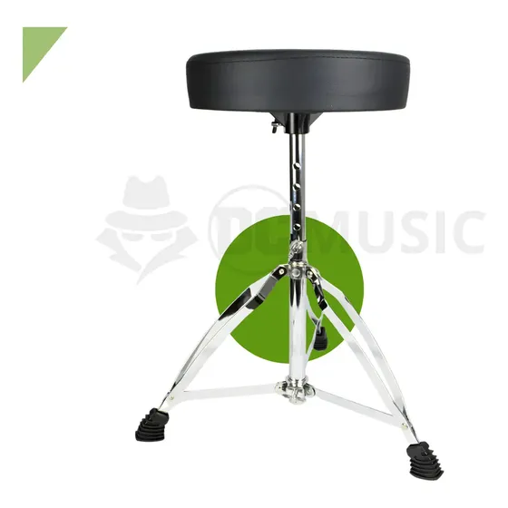 Banco de Bateria Don Caprini TR25 Cinza Escuro 3 Pés Altura Ajustável 60cm