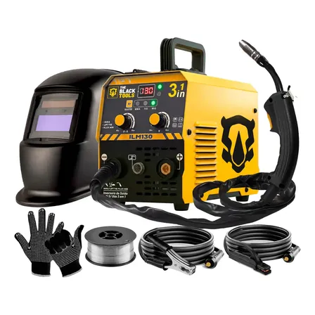 Máquina De Soldasoldadora The Black Tools Inversora Ilm130 - Amarelo 220v