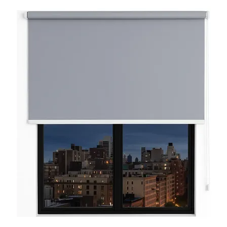 Persiana Cortina Blackout Rolo 160x160 Blecaute 0% Luz Sala Cinza