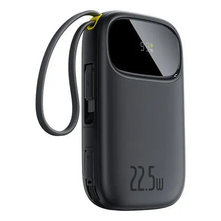 Powerbank Turbo Baseus Fc31 Qpow3 22.5w 20000mah Preto