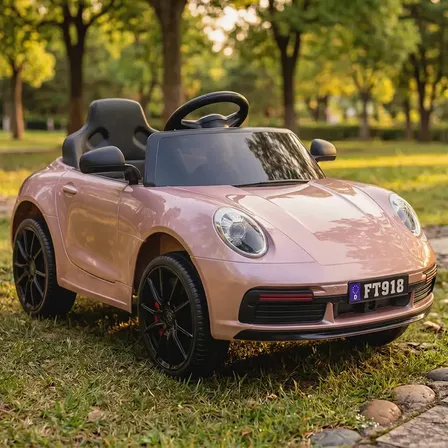 Carrinho Elétrico Infantil Com Controle Remoto Porsche 2 Rosa