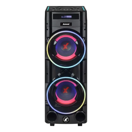 Torre De Som Amvox Atx 1600m Pancadão 1600w Rms Usb Bivolt