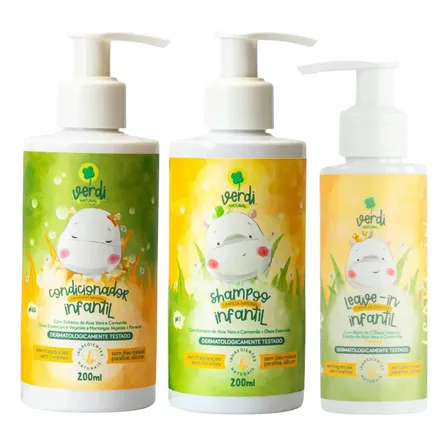 Kit Shampoo Condicionador Creme Pentear Aloe E Vera Verdi