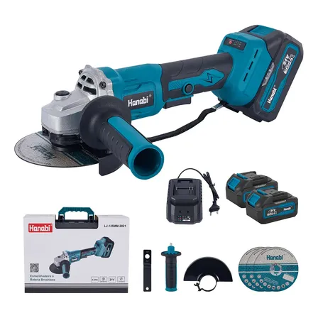 Esmerilhadeira Lixadeira Brushless Sem Fio 2 Baterias 21v Azul-petróleo Azul-petróleo 127/220v