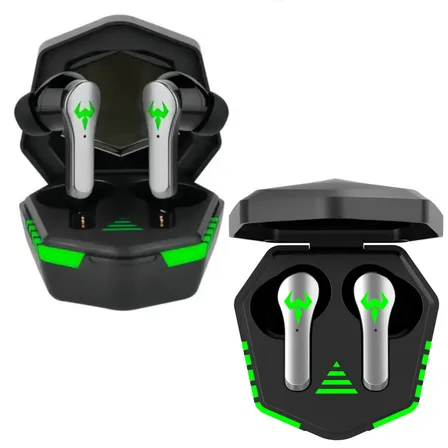 Fone De Ouvido Bluetooth Tws 5.3 Gamer Sem Fio Bateria 6h Compatível C/ iPhone Android Xiaomi Microfone Estojo Cancelamento Ruido Som Estéreo Preto