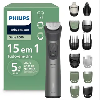 Philips Aparador e Barbeador Elétrico Série 7000 All-in-One 15 em 1 Premium Versatilidade para cuidar do visual completo | Rosto, cabelo e corpo | 100% À prova d'agua | MG7935/15