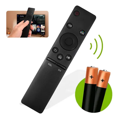 Controle Remoto Para Tv Samsung Smart 4k Digital + 2 Pilhas - Mtones