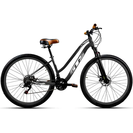 Bicicleta Aro 29 Gts Alumunio Lavy Câmbio Shimano 21 Marchas Preto Com Branco 17 M