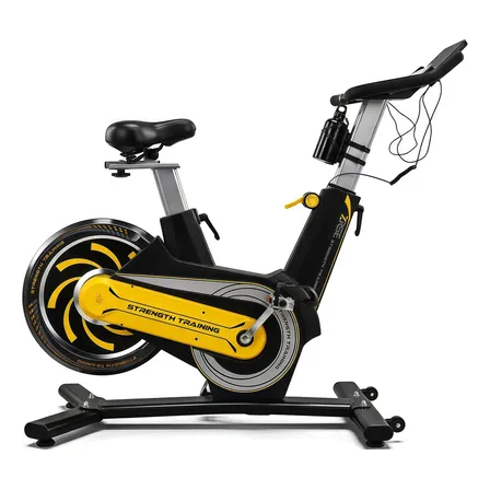 Bicicleta Ergométrica Spinning Magnétic Até 180kg Silenciosa Cor Amarelo