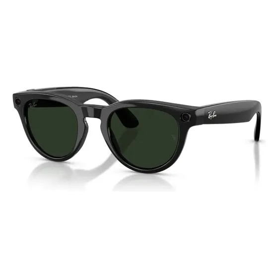 Óculos Ray-Ban Headliner Preto Brilhante Com Lentes Transitions Graph. Green
