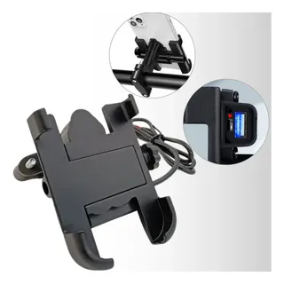 Suporte Celular Universal para Moto e Bike com Carregador USB Powerboys de Alumínio