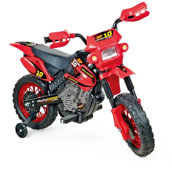 Mini Moto Elétrica Motocross Vermelha Cuty Store 6v Recarregável 110/220v Motinha Passeio Homeplay